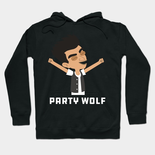 Big Mouth Party Wolf Hoodie by TempestDesign